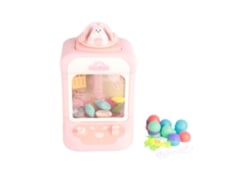 Mini Máquina De Garras Para Niños Con Doble Palanca Y Peluche De Conejito Rosa.