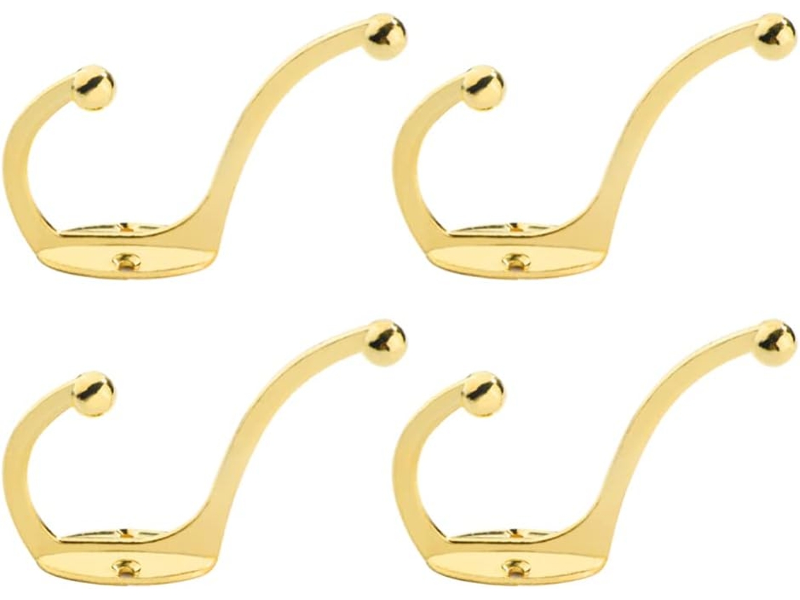 Juego 4 Ganchos Decorativos Pared Dobles Colgar Abrigos Ropa