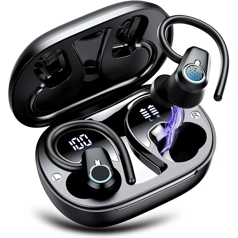Auriculares Bluetooth, Diseño De Doble Oreja, Con Pantalla Digital, Estilo Intraauricular.