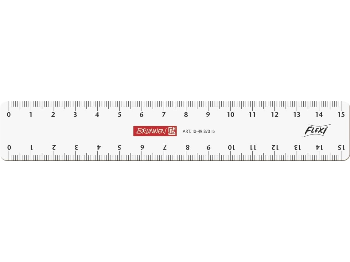 Regla flexible transparente Gokoco de 15 cm