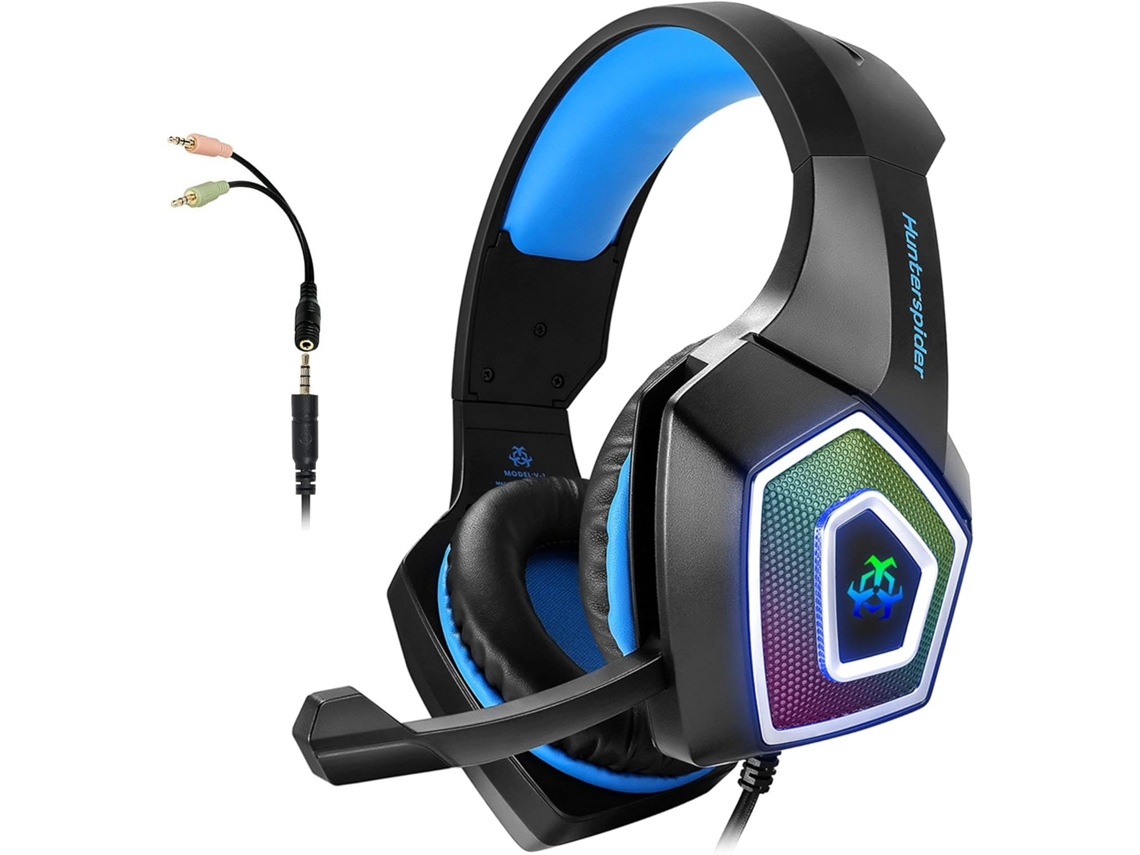 Auriculares Gaming 3,5 Mm Con Micrófono Y Led Para Pc Y Consolas