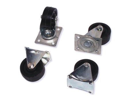 Juego de 4 ruedas de caucho-metal D.40 mm de las cuales 2 fijas 2 giratorias máx.70 kg 598140 besta