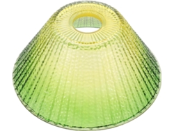 Lámpara colgante de cristal con degradado verde, pantalla plisada, orificio de 35 mm para bombilla E27, cubierta Mi Gokoco