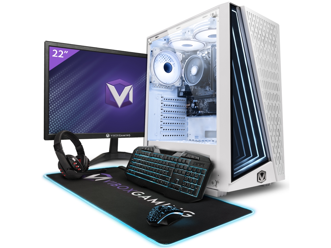 PC para juegos Vibox Vi-38 completo • Ryzen 3 32g 4. Ghz • Radeon Vega 8 • 8 GB de RAM • SSD de 48 GB • Linux • Wifi