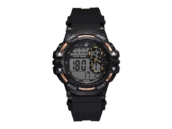 Reloj Deportivo Electrónico Para Hombre, Estilo Estudiantil, Resistente Al Agua, Correa De Caucho, Chapado En Oro.