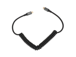 Cable Usb-c A Usb-c Pd100w De Carga Rápida, 20 Gbps, 8k, 60 Hz, Con Resorte Extensible De 50 A 180 Cm.
