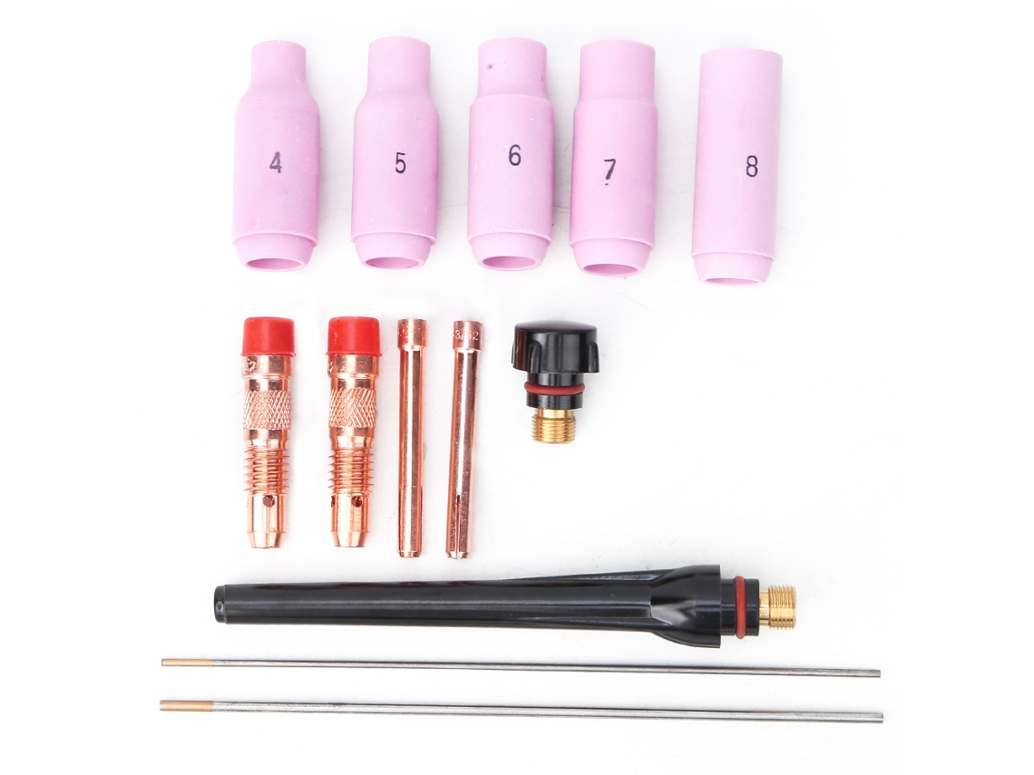 13 Piezas Accesorios Consumibles Para Soplete Tig 1.6mm 2.4mm Para Soplete 17/18/26