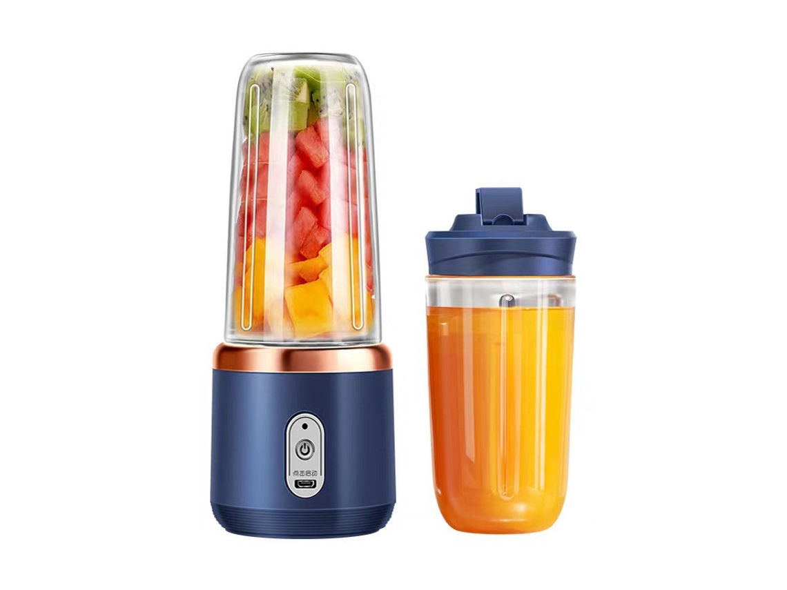Exprimidor portátil USB con 6 cuchillas, vaso exprimidor automático, pequeño exprimidor eléctrico