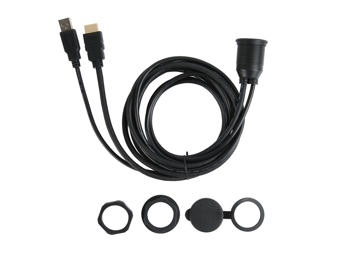 Kit De Cable De Montaje Usb 2.0 Integrado Y Extensión De Panel De Instrumentos Con Interfaz Multimedia Hd Macho A Hembra