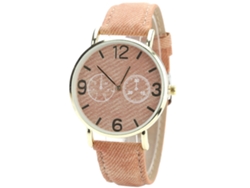 Reloj De Pulsera Analógico De Cuarzo Con Correa Pu Y Caja De Aleación Marrón