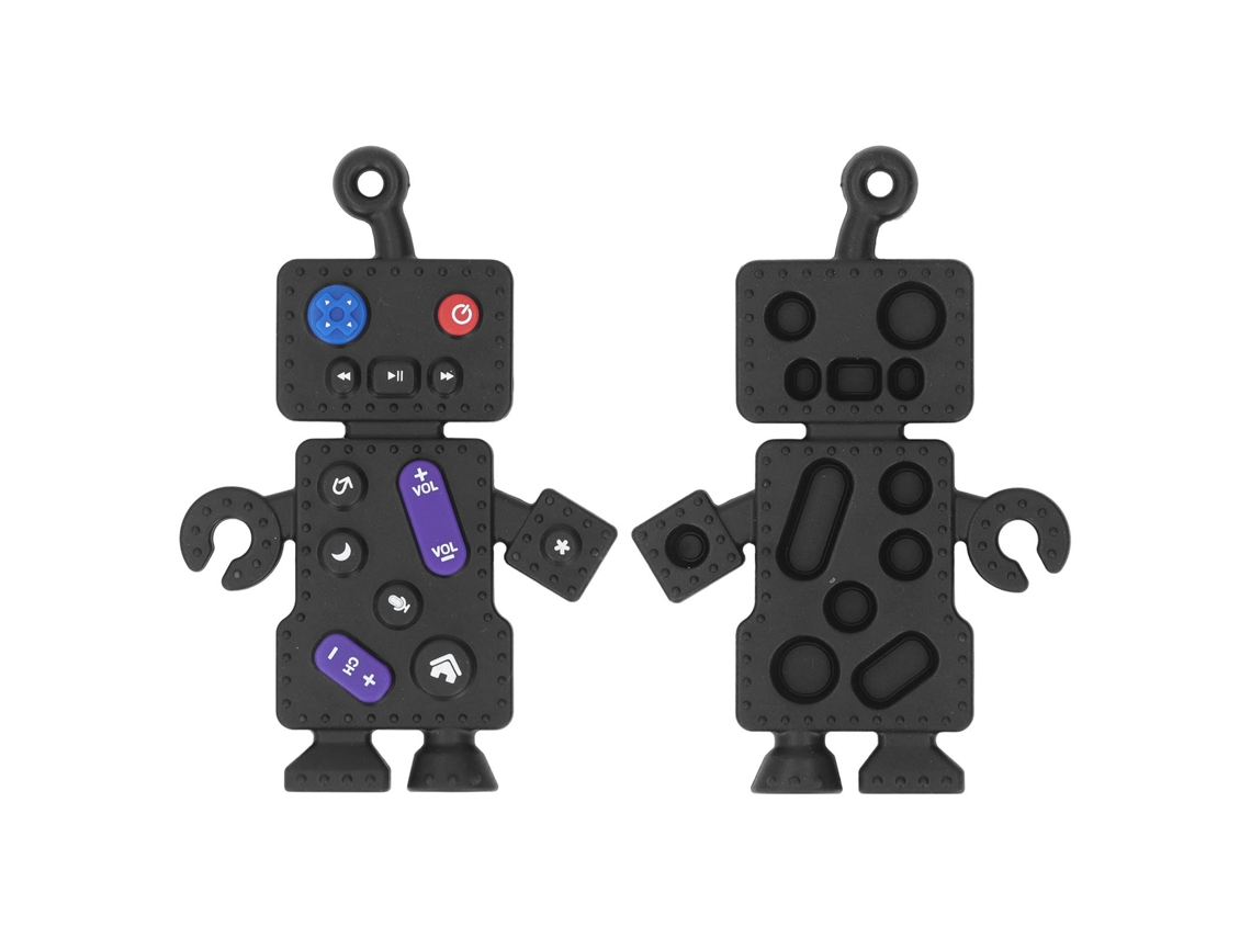 Juguete De Mordisco Para Bebés En Forma De Control Remoto De Robot Silicona Juguete Sensorial Para Bebés Y Niños Pequeños Negro