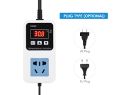 Controlador De Temperatura Digital Inteligente 110-220v 1500w Con Sensor Impermeable Y Pantalla Lcd