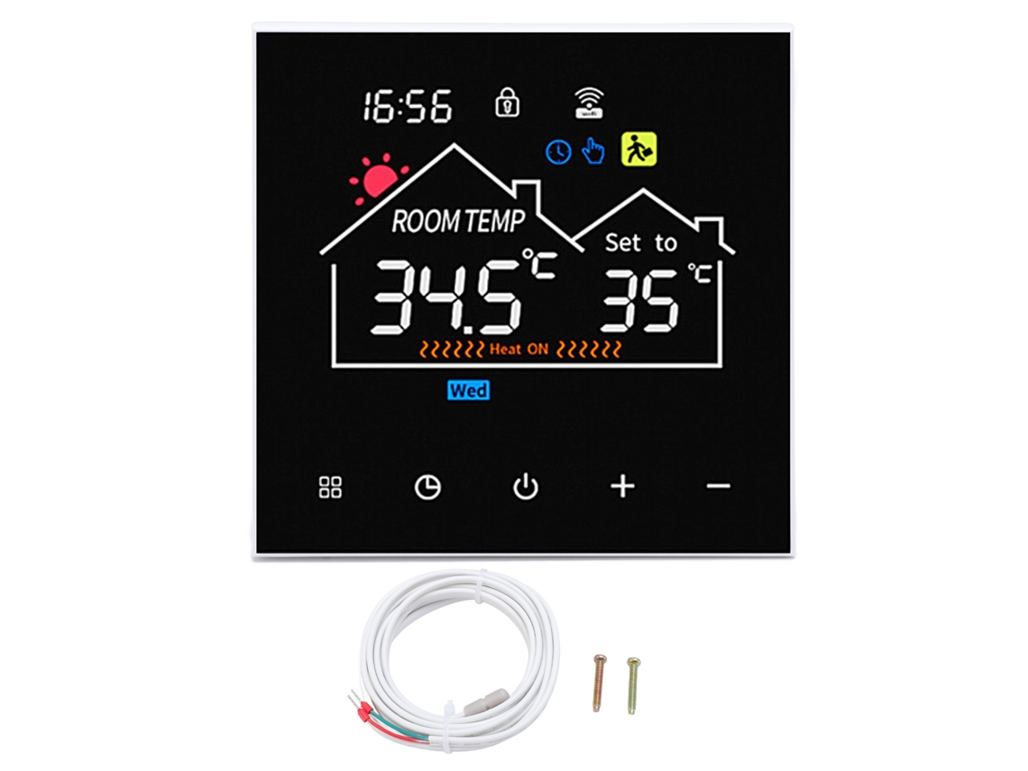 Termostato WiFi Tuya 16A con pantalla LCD (Primerox)