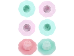2026-protector De Desagüe Silicona Floral 6pcs Para Lavabo, Cazacabellos Anti-obstrucción Reutilizable