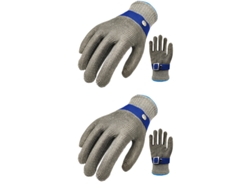 Guantes Resistentes A Cortes Chronus Gs, De Acero Inoxidable, Nivel 5, Para Cocina (gris, 2 Pares, Xl)