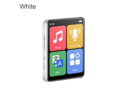 MP3 YIZHOOD D2 128G)Portátil Bluetooth 5.0 Pantalla Táctil Completa Deporte Sin Pérdidas HIFI Radio FM blanco