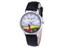Reloj De Pulsera Zhoulianfa Quartz, Diseño Nebuloso, Piel Sintética Unisex, Azul