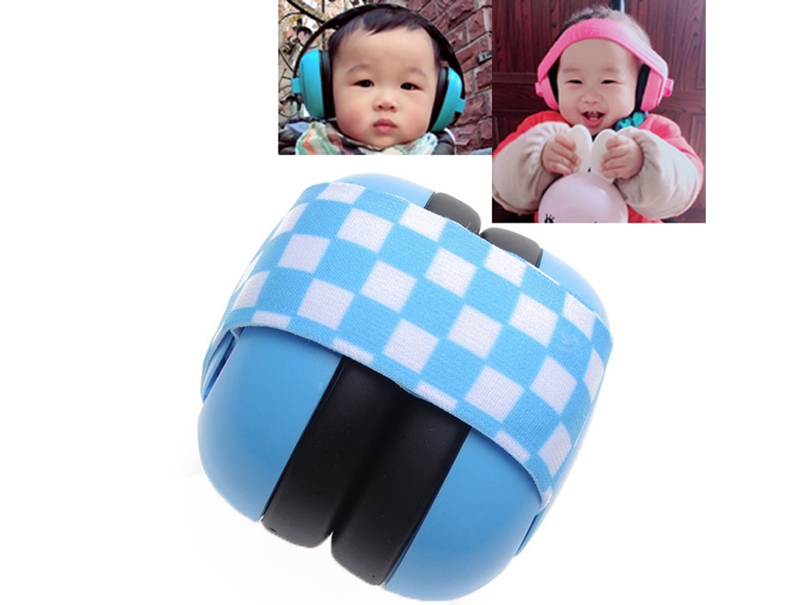 Protectores de orejas elásticos ajustables para bebés recién nacidos - Azul