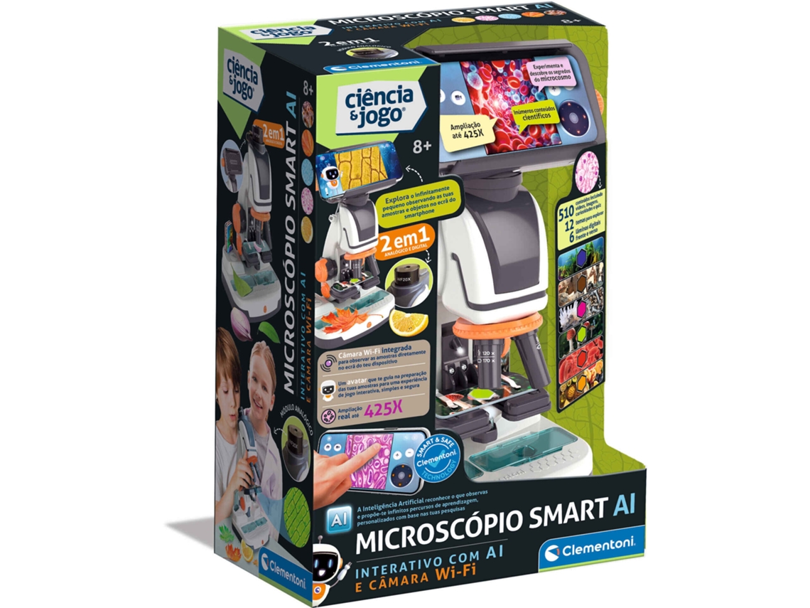 Microscopio Interactivo con IA CLEMENTONI Explorer Scope (Edad Mínima: 8 años)