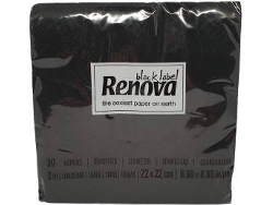 Servilleta RENOVA Negro (22 x 22 cm)