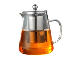 Tetera de Vidrio, 1300 ml, Resistente al Calor, con Mango ergonómico para té a Granel KOFIHETY