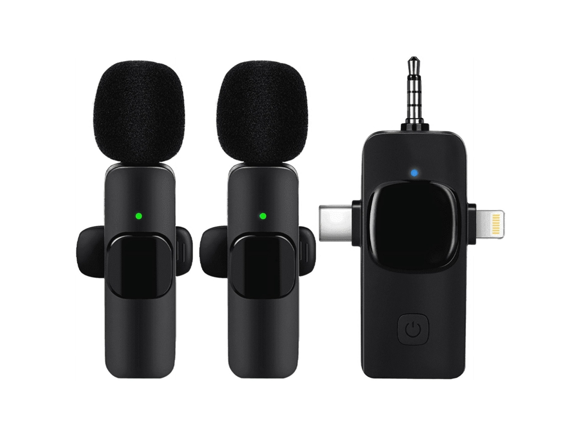 Micrófono De Solapa Inalámbrico Siurn De 2,4 Ghz Para Grabación De Audio Y Vídeo