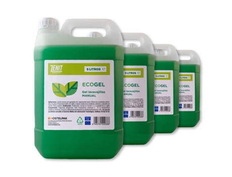 HOSTELPAK 4 x 5L EcoGel Detergente lavavajillas manual Detergente lavavajillas a mano Productos de limpieza Menaje Limpieza vajilla manual Limpieza...