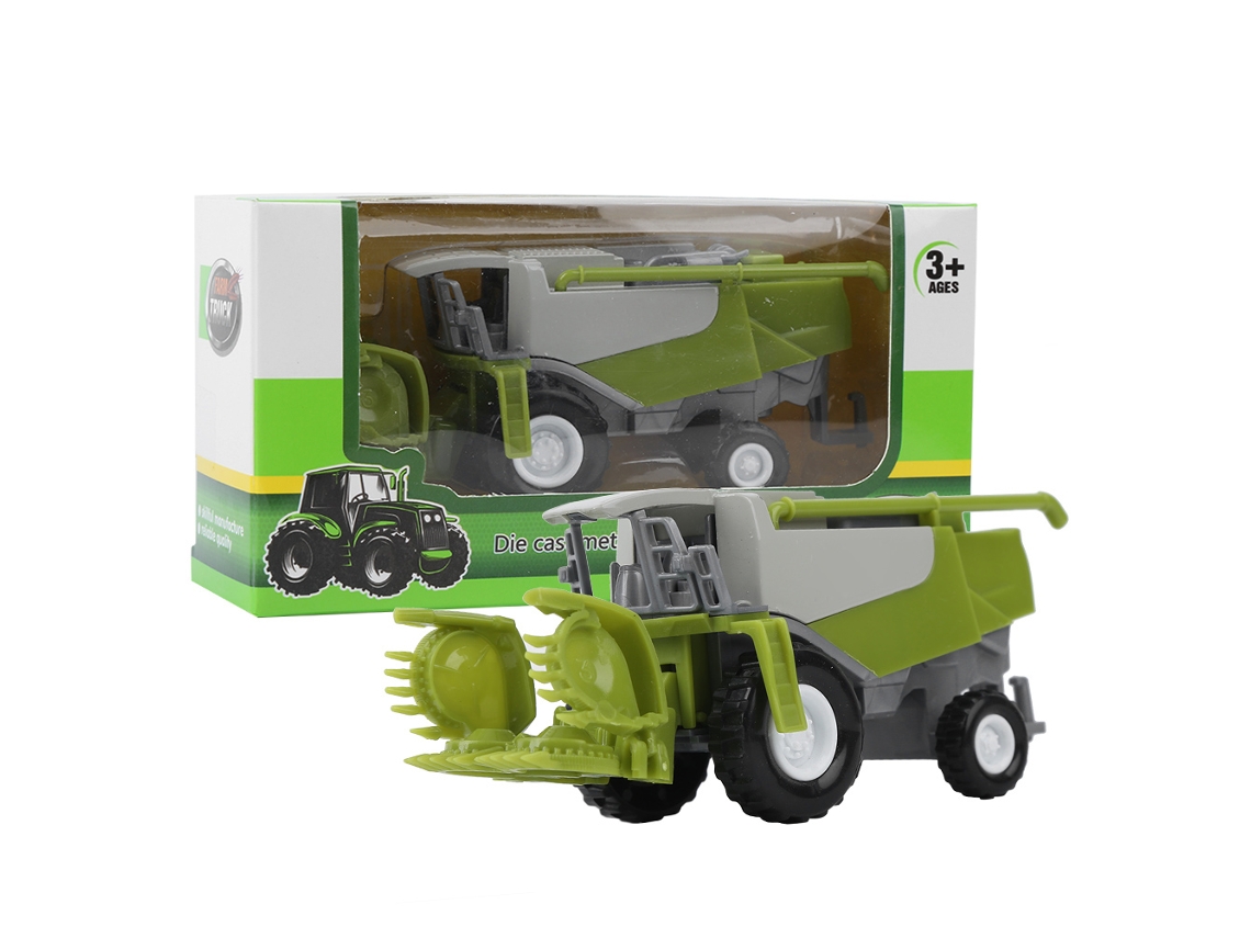 Cosechadora De Juguete, Modelo Agrícola A Escala 1:50, Tractor Infantil De Aleación De Zinc Y Abs.