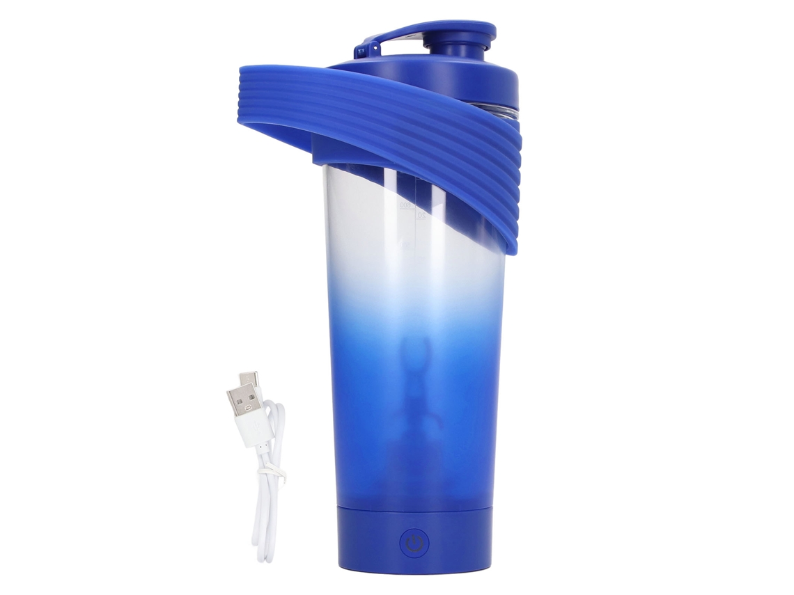 Potente botella mezcladora de silicona recargable por USB para café, leche y proteínas (800 ml)