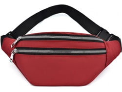 Riñonera deportiva de tela Oxford - Riñonera resistente - Roja