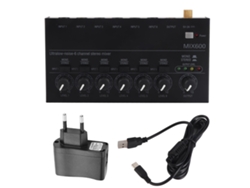 2026-mixer De Sonido Ultra Compacto De Metal De Bajo Ruido 6 Canales Estéreo Para Estudio Escenario Clubs Pequeños Bar