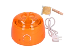 Kit de calentador de cera con bolitas de color naranja