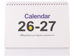 Agenda de papel con organizador, calendario de escritorio: 2026.7-2027.6
