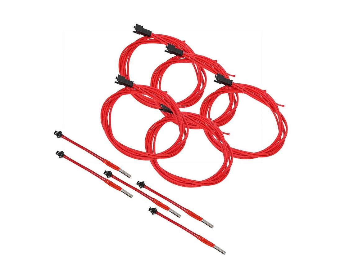 Juego de 5 varillas calefactoras segmentadas para impresora 3D, acero inoxidable, con terminales, 24V 40W GOKOCO