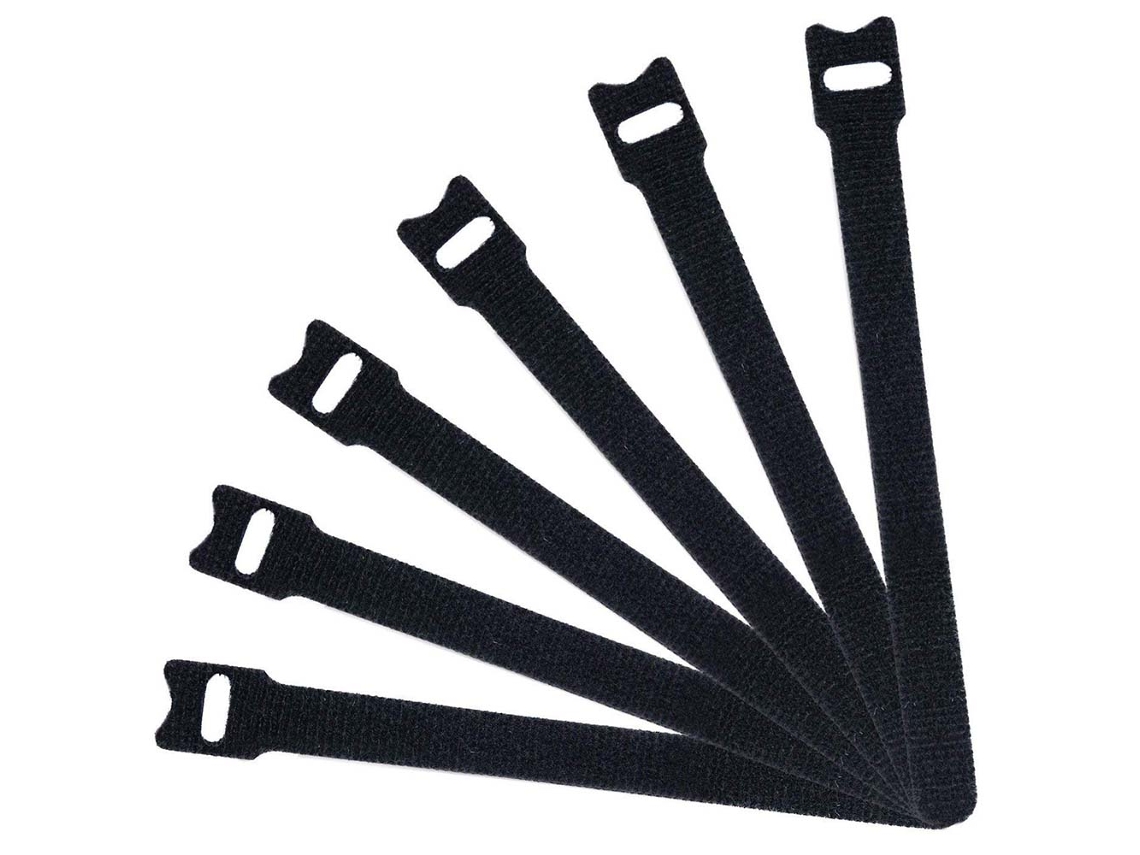 Bridas reutilizables para cables, color negro, 50 unidades