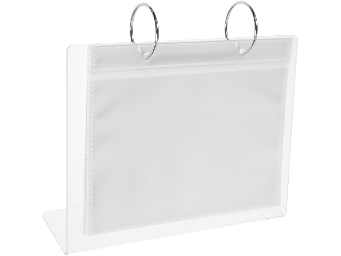Álbum de fotos acrílico de 15,6 pulgadas con 34 marcos transparentes para fotos, organizador de tarjetas y accesorio decorativo GOKOCO