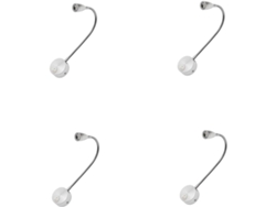 Juego de 4 apliques LED flexibles de pared con brazo articulado, luz blanca fría para mesita de noche y dormitorio. SFUSHOS