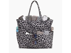 Bolso Tote A Rayas - Bolso De Mujer De Gran Capacidad - Bolso De Viaje - Estampado De Leopardo