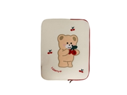 Bolsa Interna, Protege O Computador, Armazena Itens, Bolsa De Laptop Com Bordado De Menina Fofa Cherry Bear