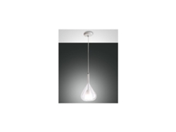 Lámpara colgante LED lila de metal y vidrio de borosilicato transparente 3481-40-241 FABAS LUCE