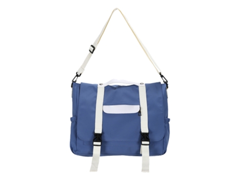 Bolso Bandolera De Lona, Bandolera Casual Para Estudiantes Universitarios, Azul ZMDECQNA