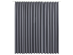 Maison Exclusive - Cortina Opaca Con Ganchos Gris 290x245 Cm