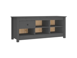 Zapatero 110x38x45,5 cm Pino macizo gris MAISON EXCLUSIVE