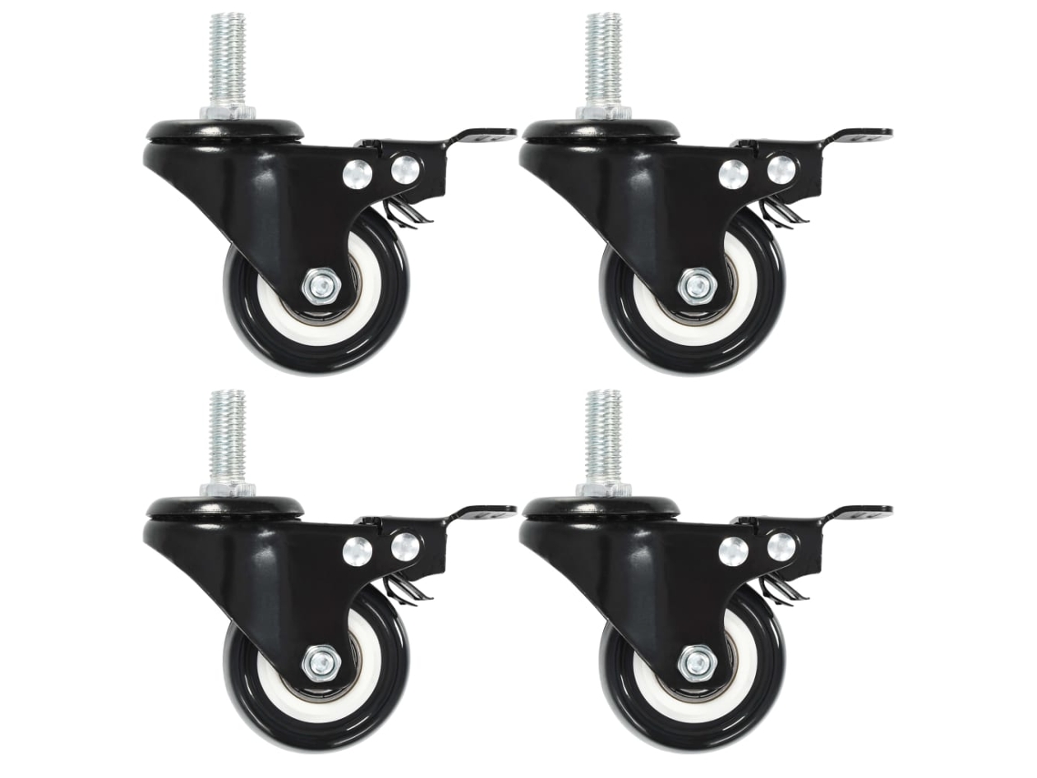 vidaXL Ruedas giratorias con frenos 4 unidades 50 mm