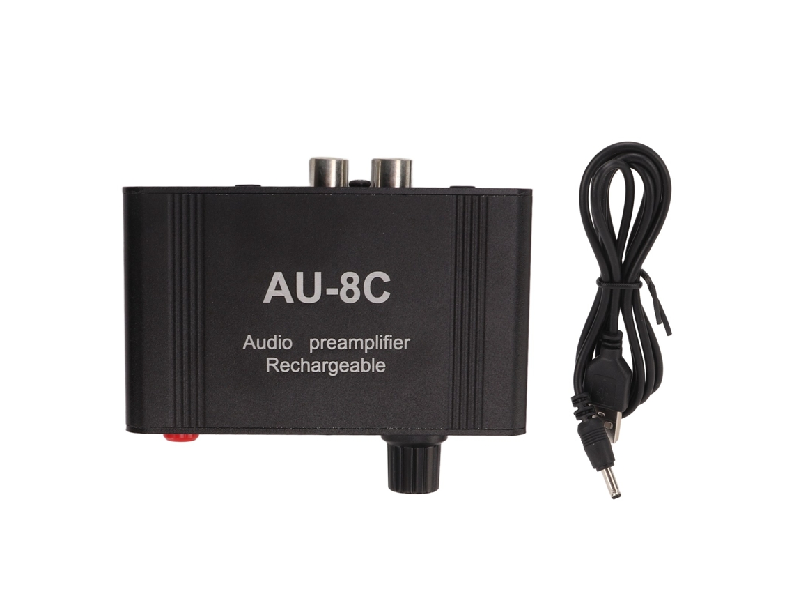 Mini Preamplificador De Audio Estéreo Con Reducción De Ruido Y Amplificador De Auriculares De Aleación De Aluminio