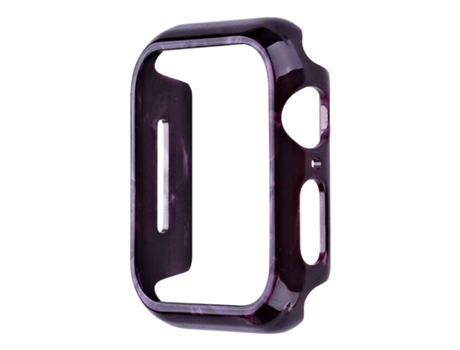 Apple Watch Series 9/8/7 41 mm Caja de reloj de resina parcialmente impresa (púrpura)
