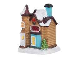 Casas De Pueblo Navideñas, Decoración Pueblo, Casa Resina Luminosa Nevada Con Luz Led Cálida