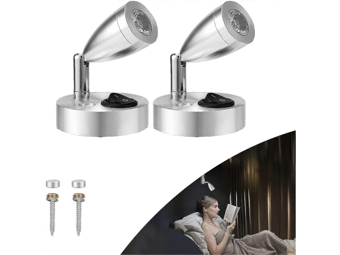 2 focos LED de lectura de 3 W y 12 V con interruptor Nostalgia88