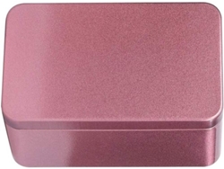 Caja metálica rectangular para guardar dulces, granos de café, golosinas y té.