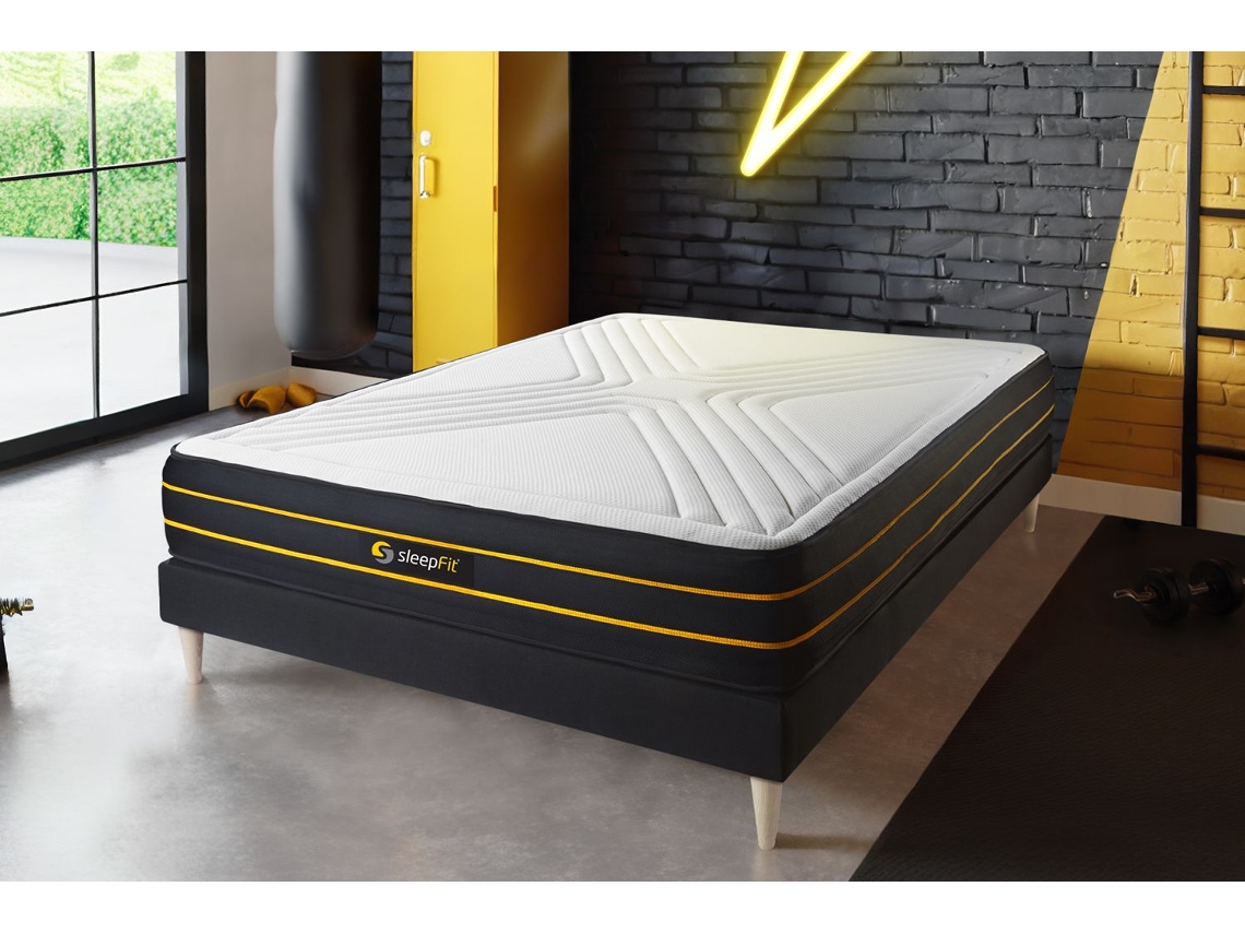 Canapé de Matrimonio Ultra Mola Ensacada Memoria SLEEPFIT Espuma con memoria Negro (160x200)
